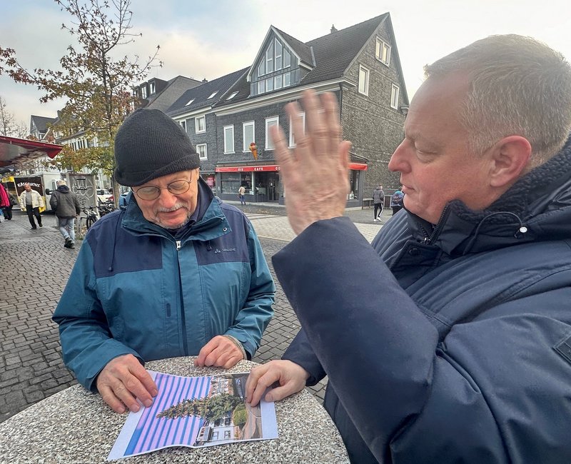 Bürgermeister Bernd Hibst im Gespräch