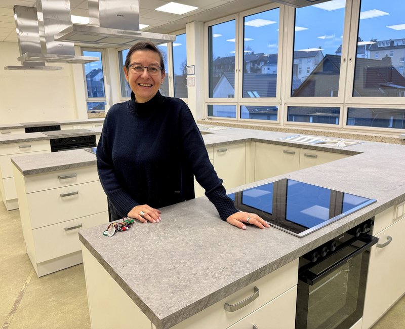 Joanna Licht in der neuen Lehrküche
