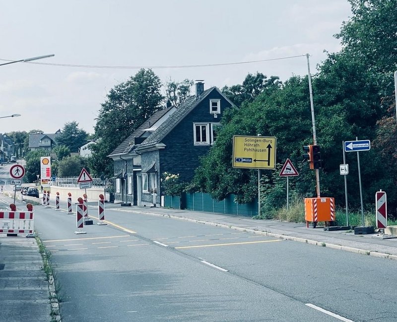 Brückenbaustelle Hünger