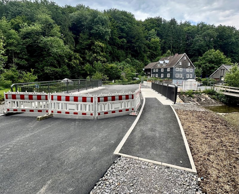 Brückenbaustelle in Neuemühle